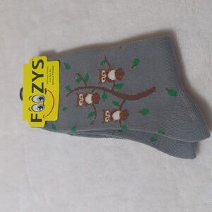 Foozys Owl Socks Fits Shoe Size 4-10